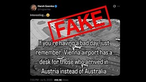 Fact Check: Does Vienna Airport Have Desk for Those Who Accidentally Flew to Austria Instead of Australia? Know the Truth Here | 🔎 LatestLY