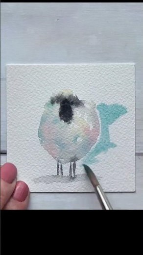 Easy Watercolor Sheep | Step-by-Step Tutorial