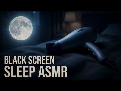 Hair Dryer White Noise ASMR - 12 Hours Deep Sleep [Black Screen, No Mid Ads]