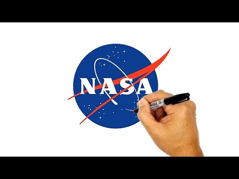 Drawing NASA logo step by step