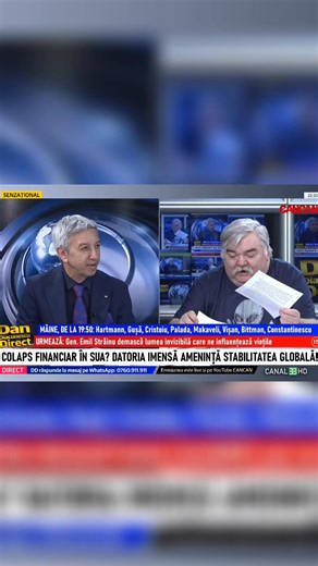 Dan Diaconescu Direct, Generalul Emil Străinu: ,,Sunt prea mulți oameni pentru a-i monitoriza pe toți. Costurile pentru toate dispozitivele ar fi imense." #dandiaconescu #emilstrainu #donaldtrump #romania #cancan | Cancan.ro