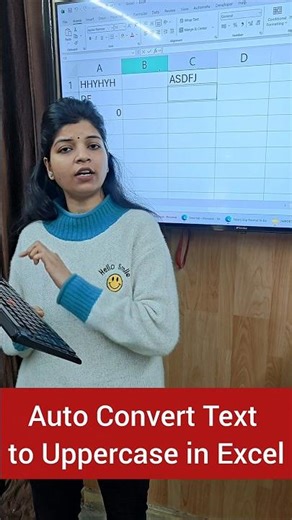 Auto convert Text to Uppercase in Excel 📋💥📃 #excelvali #anjnicomputereducation #edit #entertainment