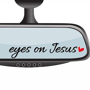 4 x Eyes On Jesus Rearview Mirror Decal Car Mirror Sticker Car Windshield Stickers Car Window Decals Rear View Mirror Sticker Tumbler Sticker Bumper Sticker Water Bottle Stickers Mirror Laptop Decal
