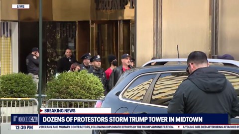 Dozens of protesters storm Trump Tower, standoff with NYPD