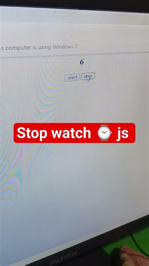 stop watch using html js #stopwatch
