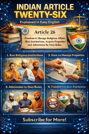 Can Government Control Religion? 🤔 Article 26 Explained #article26 #knowyourrights #vshorts