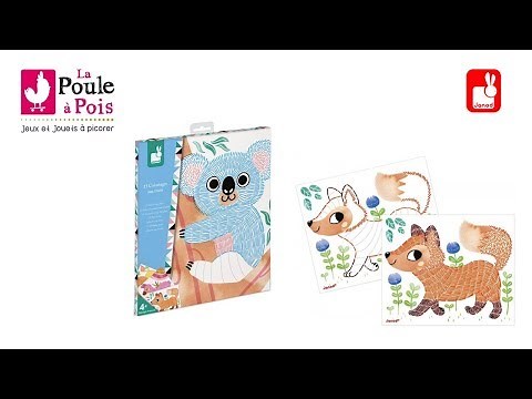 Coloriage aux traits Animaux - Loisirs créatifs - Janod - lapouleapois.fr