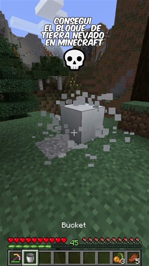 BLOQUE NEVADO DE MINECRAFT...💀 #minecraft #shorts