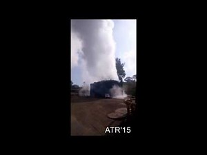 pipeline steam blow at temporary rock muffler