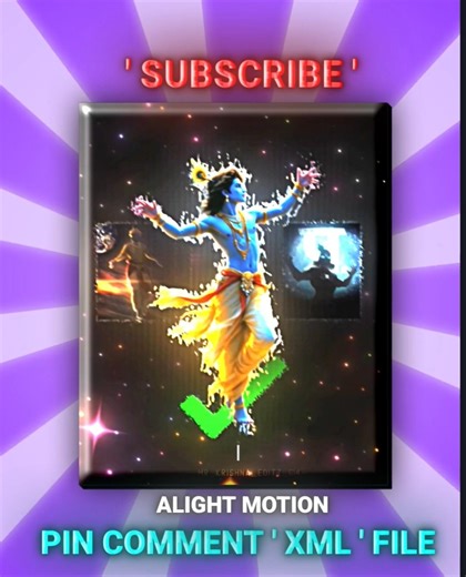 XML pin coment 👉 || #sanatandharma #bhaktiedit #edit #xml #alightmotion #krishnaedit #editing