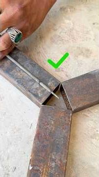 tricks of joining three thin square iron pipe #shorts #skills #tricks
