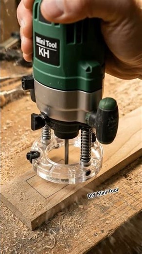New Tool Mini Hand Using Plunger Router Wood.