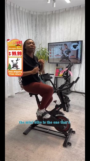 RELIFE REBUILD YOUR LIFE Mini Exercise Bike Compact Stationary Bike Silent Indoor Cycling for Small Space w/Adjustable Seat, Smooth Pedal & Belt Drive