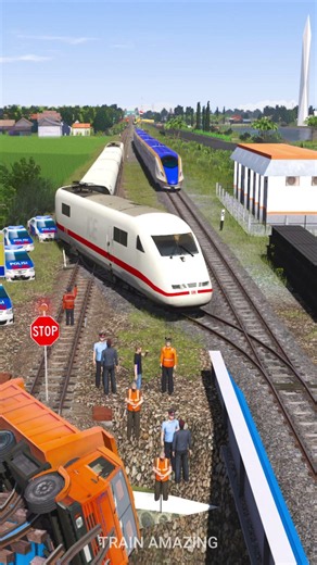 Kereta Api Cepat Pindah Jalur Di Persilangan 3 Kereta Api Cepat #railroad #train #railway