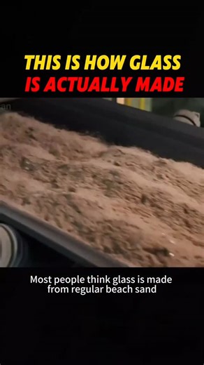 Tech Hub on Instagram: "Ever wonder how sand turns into clear glass? 💡 It’s not just any beach sand—it’s a high-heat transformation using silica, soda ash, and limestone at 1600°C! From molten liquid to the windows and bottles we use every day, the process is pure science in motion. 🌡️✨ #glassmaking #factoryprocess #industrialdesign #satisfying #sciencefacts engineering"