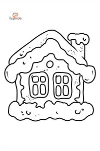 Gingerbread House coloring page ♥ Online and Print for Free!