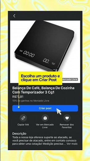 Como publicar o seu primeiro produto como Afiliado Mercado Livre no Facebook