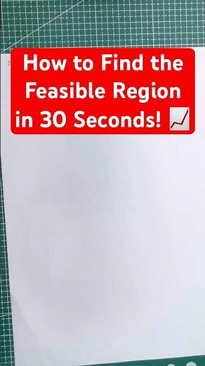 How to Find the Feasible Region in 30 Seconds! 📈