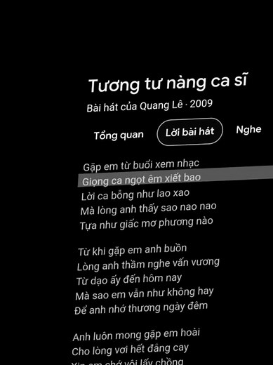 Tương Tư Nàng Ca Sĩ - Lời Bài Hát Và Chill Music