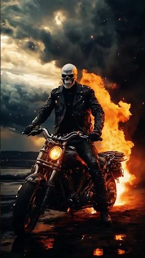 💀🔥 Fiery Skull Biker Live Wallpaper 4K HD 💀🔥 #ghostrider #motorcycle #fire #wallpaperfire #livewallp