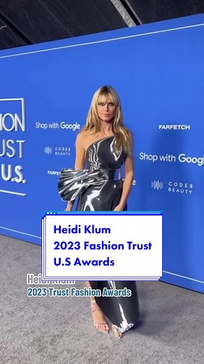 Heidi Klum Shines in Liquid Metal Dress at 2023 Fashion Trust Awards