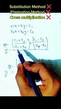 ⚡ Solve Pair of Linear Equations with a Short Trick! | Fast Maths Method #shorts