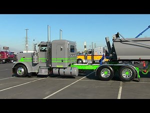 Soto Transportation's Peterbilt 389 And Matching Dump Trailer At Truckin' For Kids 2021
