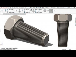 Modelling 'Taper Threaded Bolt' in Solidworks | Easy Step-By-Step Method