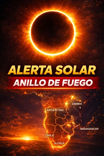 🌞🌑 ECLIPSE SOLAR ANULAR: EL “ANILLO DE FUEGO” ILUMINARÁ EL CIELO 🔥✨ Durante febrero, científicos alertan a varios países para prepararse ante un eclipse solar anular, uno de los fenómenos astronómicos más llamativos del año. Este evento ocurre cuando la Luna se alinea con el Sol sin cubrirlo por completo, dejando visible un brillante aro de luz conocido como el “Anillo de Fuego”. 📅 ¿Cuándo será? El espectáculo tendrá lugar el 17 de febrero, y aunque no todos podrán verlo en su forma completa