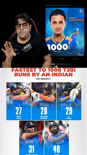 7K views · 178 reactions | Abhishek Sharma 1000 Run  #AbhishekSharma #t20cricket #Cricket #abcricinfo | AB cricinfo | Facebook