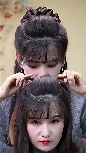 #A tutorial on elegant updo#Simple and good-looking shoulder-length hair tutorial#Updo tut