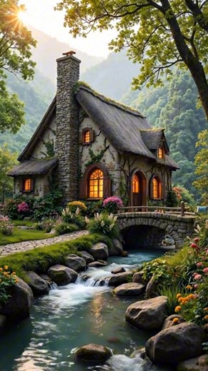 2.8K views · 269 reactions | Fairytale Cottage by a Flowing Creek ✨ | Relaxing Water Sounds for Peace & Calm  . . . . . . . . #cottage #cabinlife #cabininthewoods #comfortineverycorner #interiordesign | Comfort in Every Corner | Facebook