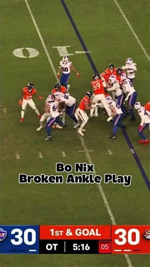 Bo Nix Broken Ankle - The play Bo Nix Broke his Ankle #bonix #nfl