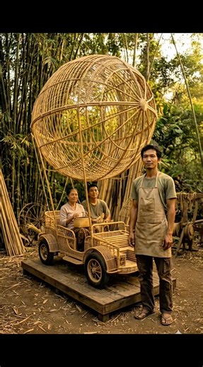 He Built a Flying Airship Using Only Bamboo