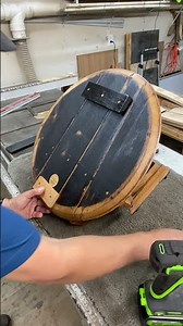 Installing a French cleat on a heavy bottle display shelf.#Greenworks #GreenworksTools #woodworking