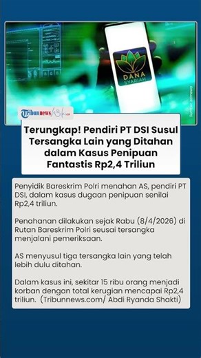Kasus DSI Memanas! Pendiri PT DSI Menyusul Tersangka Lain yang Ditahan Kasus Penipuan Rp2,4 Triliun