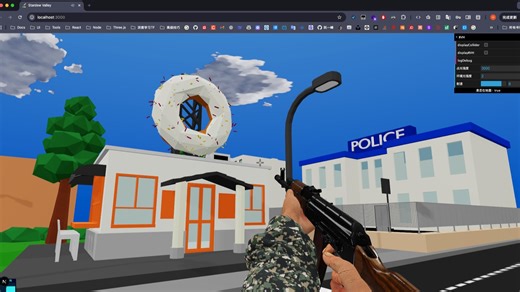 网页射击游戏第一人称 - three.js