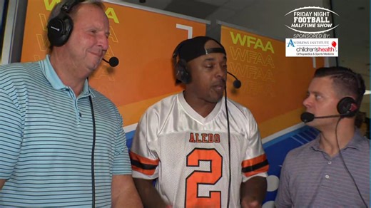 2.8K views · 20 reactions | That time Packers great Jermichael Finley jumped on the air with us on 푭푹푰푫푨풀 푵푰푮푯푻 푭푶푶푻푩푨푳푳. His son Kaydon is a four-star prospect committed to play wide receiver at Notre Dame, and one of the elite talents in all of #TXHSFB. | Mike Leslie | Facebook