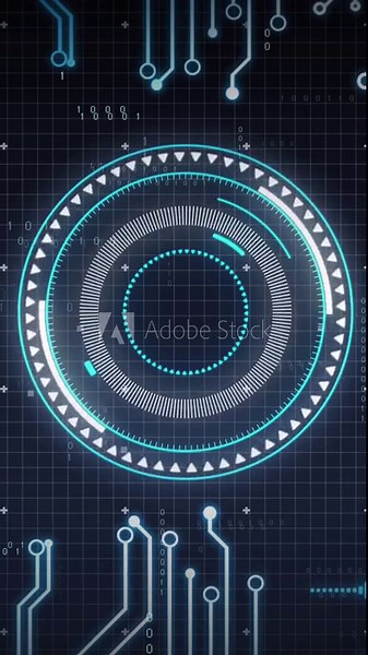 A scope scanning a computer circuit board and then processing the data