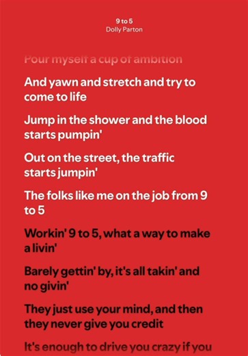 9 to 5 - Dolly Parton (Lyrics)