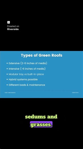 Green Roof Types Explained #stormwater