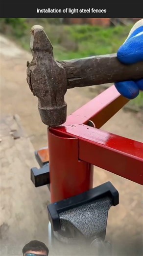 installation of light steel fences