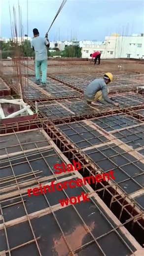 slab reinforcement work #reinforcement #slab #buildingconstruction #civilengineering #concrete#home