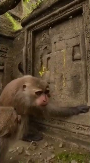 POV Monkey Exploring Machu Picchu Finds Hidden Ancient Stone Door 🐒🏛️ #POV #MachuPicchu #Mystery