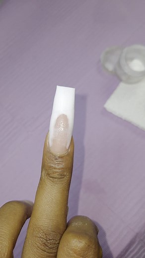 Reverse French but on an actual nail😊 Same technique, just a real nail... the easiest way to learn nails is on yourself... Take it from me💗 . #lvnthebrand #nailtutorial #beginnernailtech #nailvideo #acrylicnails #frenchnails | lvnthebrand