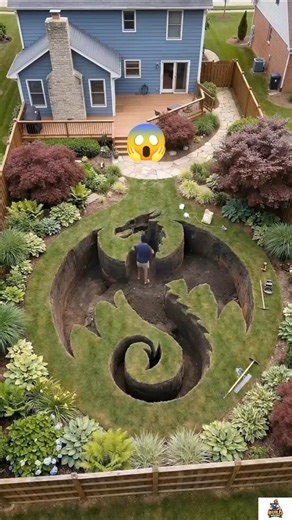 Dragon Shape Swimming Pool Build 🐉🔥 Backyard Transformation #shorts