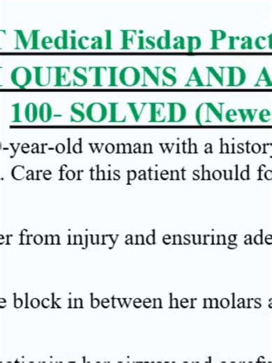 100 Fisdap EMT Practice Test Questions ANSWERED 2026 ✅ Stop Failing & Pass Your Exam First Try! Struggling with Fisdap? 😰 You're not alone. Thousands of EMT students hit a wall with confusing scenarios, tricky pharmacology questions, and time pressure that makes you blank out mid-exam. But what if you could walk into your next Fisdap test feeling UNSTOPPABLE? 💪 Inside this video, I break down 100 REALISTIC Fisdap-style EMT practice questions with crystal-clear explanations you won't find anywh