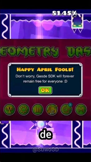 El mayor April Fools de Geometry Dash #shorts #gd