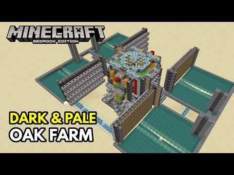 BEST Survival Dark Oak & Pale Oak Farm | Minecraft Bedrock 26+