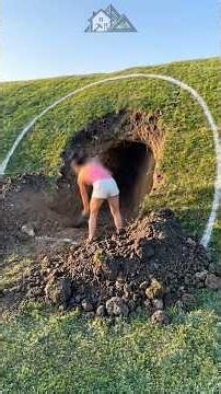 Building a Secret Hobbit House Underground 🤯 #diybuild #offgridliving #construction